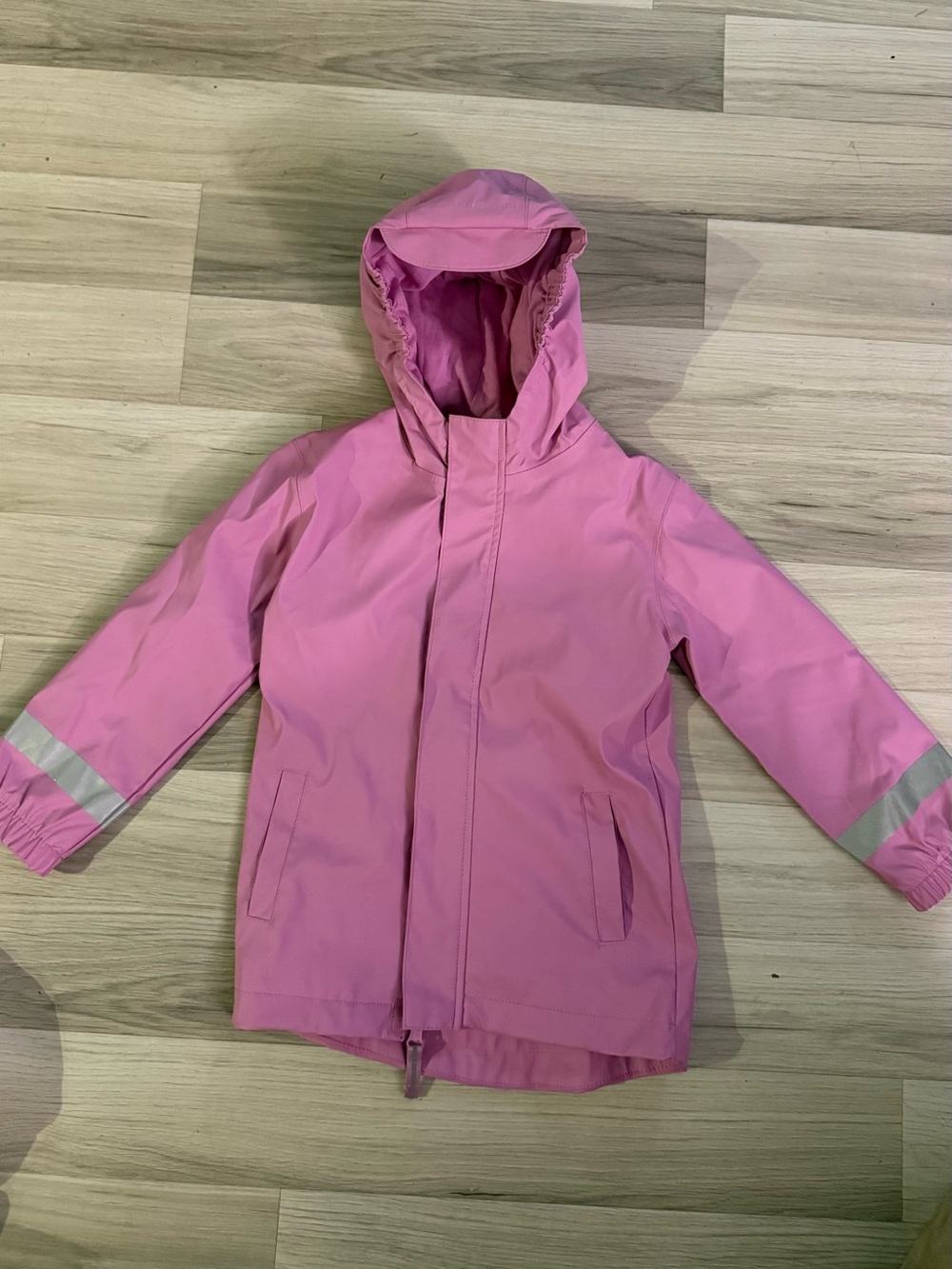 Kids' Pink Waterproof Hooded Jacket